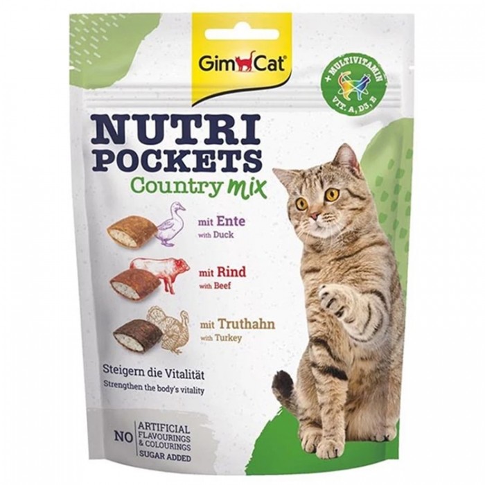 GimCat Nutripockets Country Mix Kedi Ödülü 150 Gr