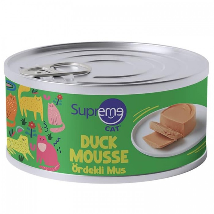 Supreme Cat Duck Mousse - Ezme Ördekli Yetişkin Kedi Konservesi 85gr