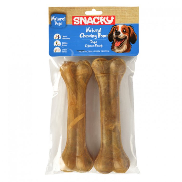 Snacky Natural Köpek Çiğneme Kemiği 15cm 2'li (155gr)