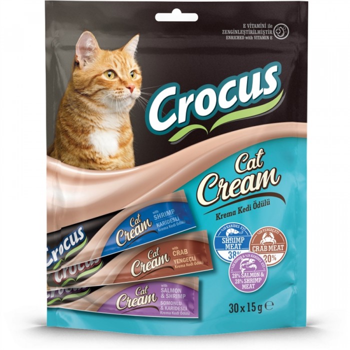 Crocus Krema Kedi Ödülü Balıklı Karışık 30x15gr