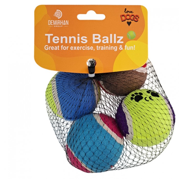 Demirhan Tenis Topu Köpek Oyuncağı 7cm (4 Adet)