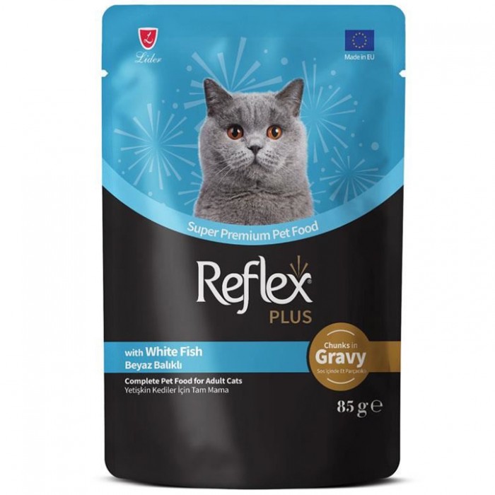 Reflex Plus Sos İçinde Parça Balık Etli Yetişkin Kedi Konservesi 85gr