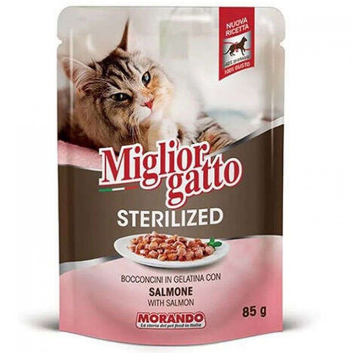 Miglior Gatto Somonlu Kısırlaştırılmış Kedi Yaş Maması 85gr