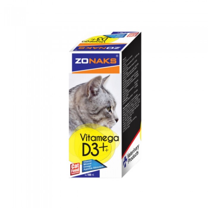 Zonaks Vitamega Kediler İçin D3 ve Omega 100 ml