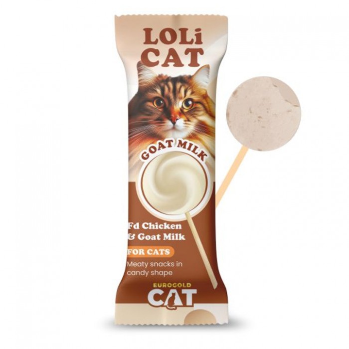 EuroGold Cat LoliCat Keçi Sütlü Lollipop Kedi Ödülü1,5 Gr (15li)