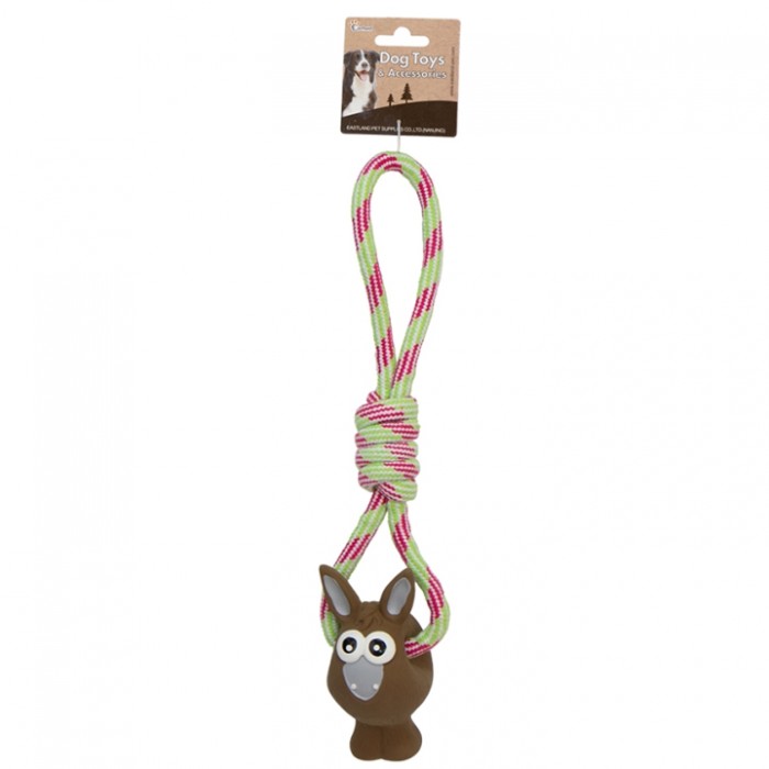 Eastland Düğümlü Stres İpli Peluş Eşek Köpek Oyuncağı 42cm