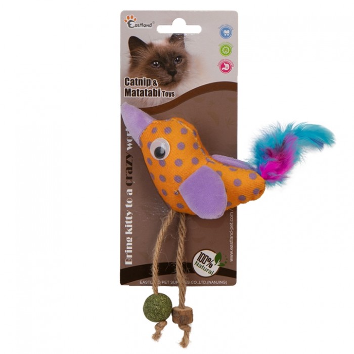 Eastland Matatabi Ve Catnipli Peluş Kuş Kedi Oyuncağı 12cm