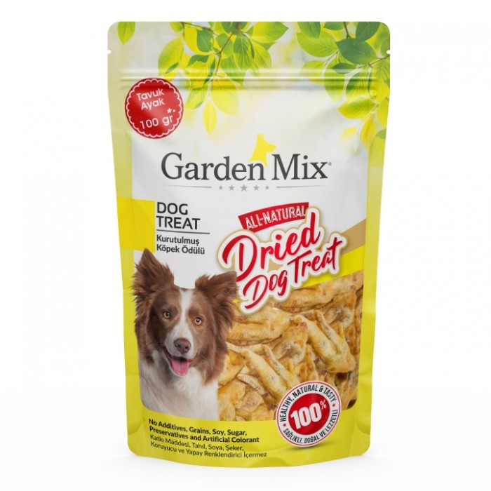 Garden Mix Kurutulmuş Tavuk Ayağı Köpek Ödülü 100 Gr
