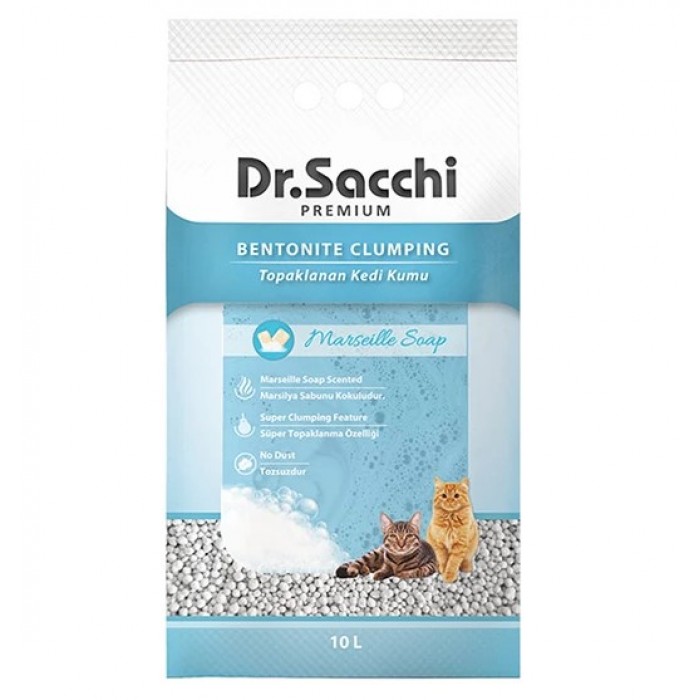 Dr.Sacchi Marsilya Sabunu Kokulu Bentonit Kedi Kumu 10 Lt