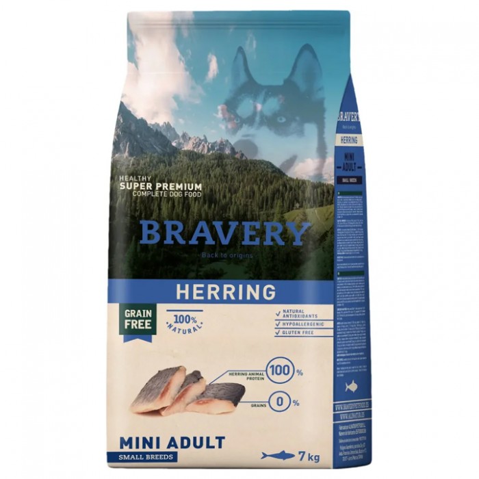Bravery Ringa Balıklı Küçük Irk Tahılsız Yetişkin Köpek Maması 7 Kg