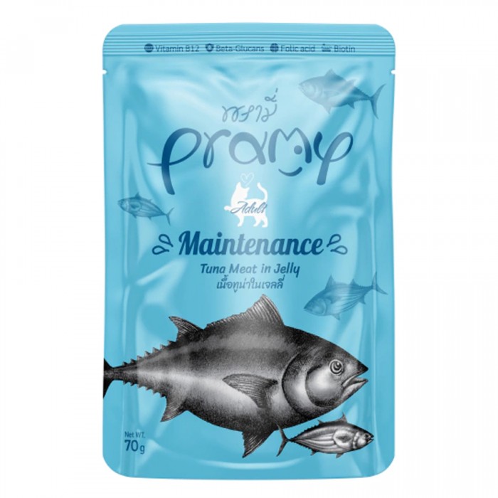 Pramy Jöle İçinde Yağsız Ton Balıklı Yetişkin Kedi Konservesi 70 Gr