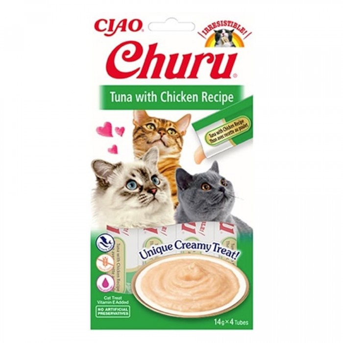Ciao Churu Cream Ton Balıklı ve Tavuklu Kedi Ödül Kreması 4x14 gr