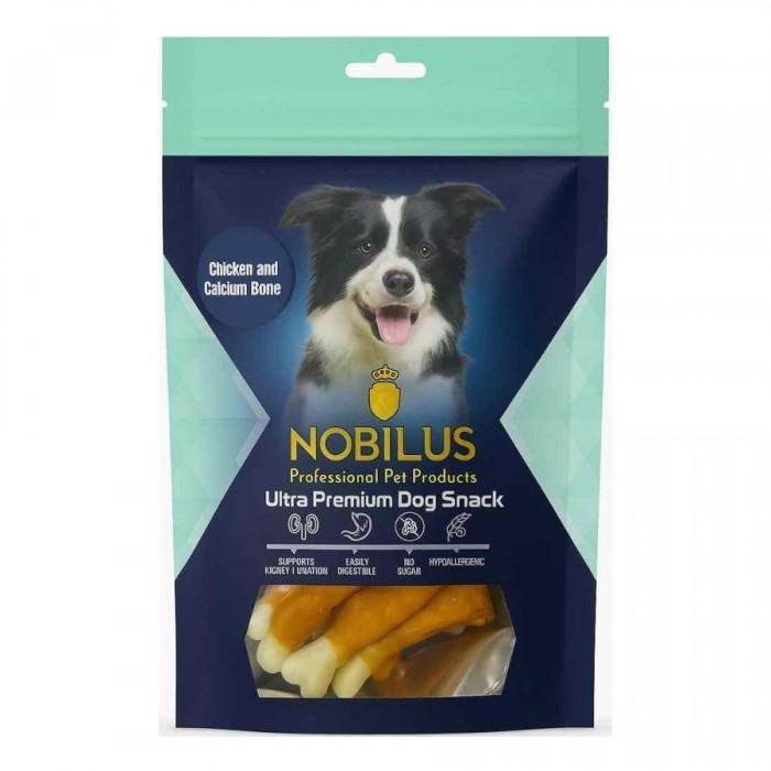 Nobilus Köpek Ödül Maması Tavuk ve Kalsiyum Kemikli Sargı 80 Gr