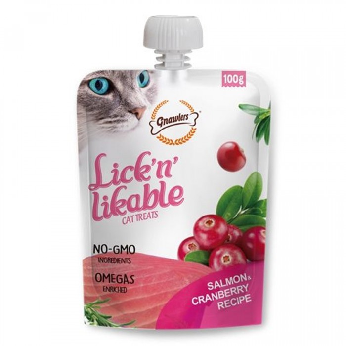 Gnawlers Kedi Ödülü Somonlu ve Kızılcıklı Krema 100 Gr