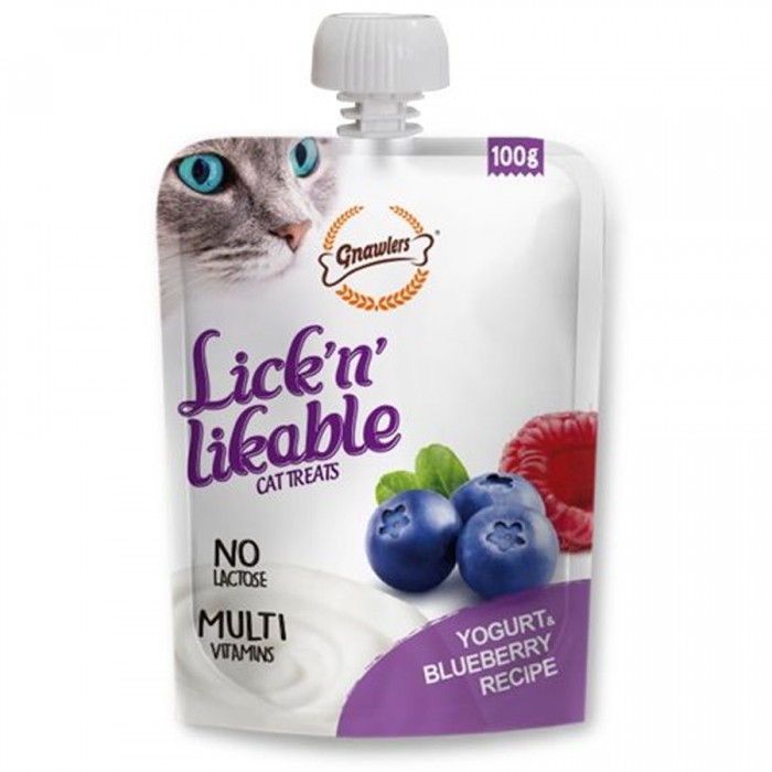 Gnawlers Kedi Ödülü Yoğurtlu ve Yaban Mersinli Krema 100 Gr