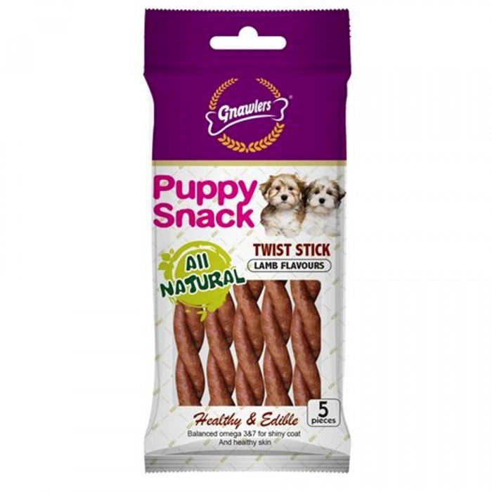 Gnawlers Twist Stick Kuzu Etli Köpek Ödülü 5'li Paket