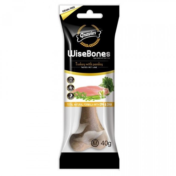 Gnawlers Wise Bone Köpek Ödül Kemiği Hindili 40 Gr