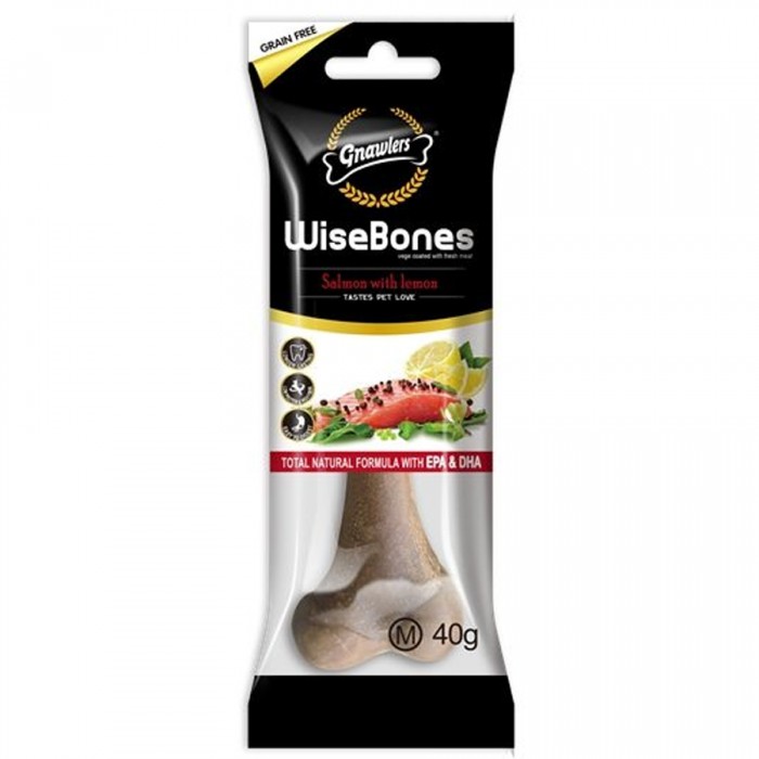 Gnawlers Wise Bone Köpek Ödül Kemiği Somonlu 40 Gr
