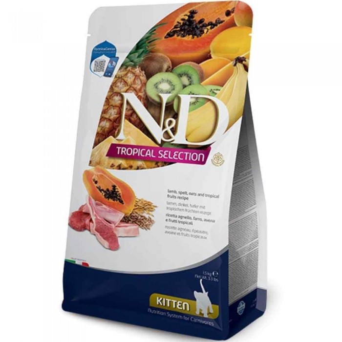 N&D Tropical Selection - Kuzulu ve Tropikal Meyveli Yavru Kedi Maması 1,5KG