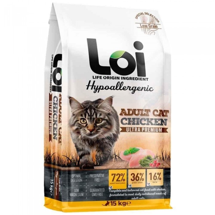 Loi Hipoalerjenik Kedi Maması Tavuklu 15 Kg