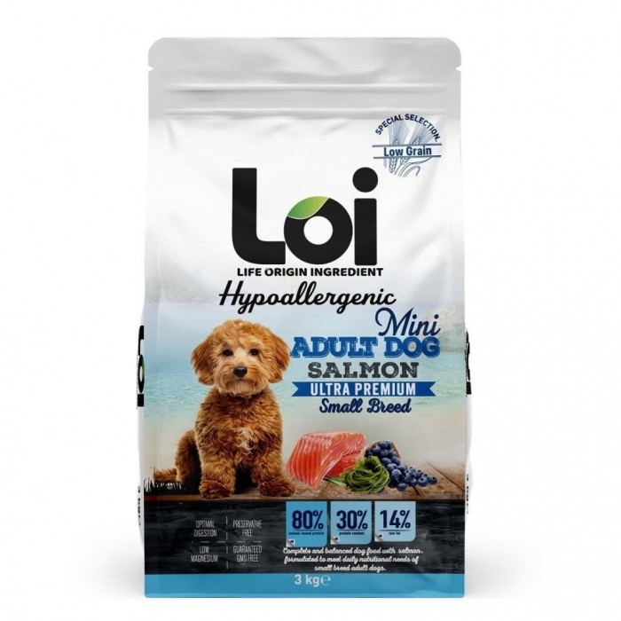 Loi Hipoalerjenik Somonlu Küçük Irk Köpek Maması 3 Kg
