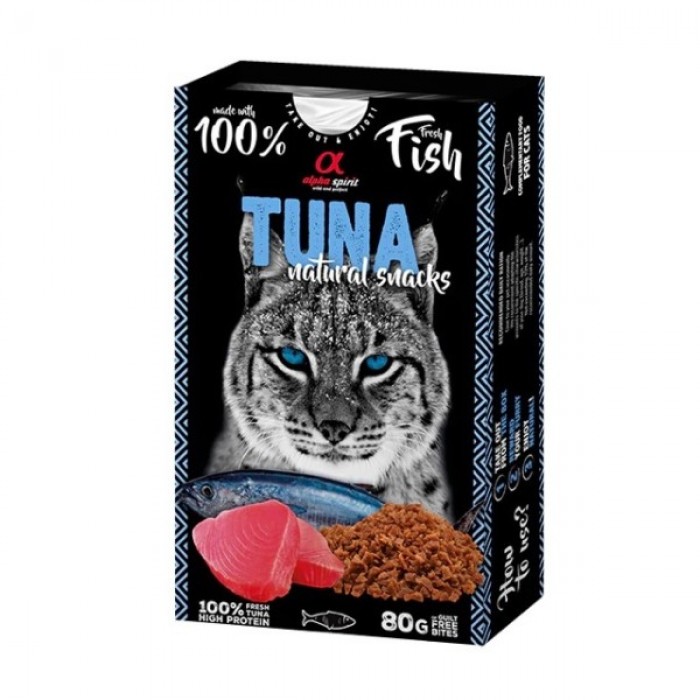 Alpha Spirit Doğal Atıştırmalık Kedi Ödül Maması Ton Balıklı 80 gr
