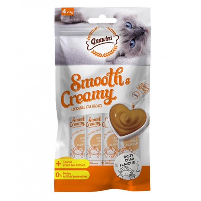 Gnawlers Ton Balığı ve Yengeçli Krema Kedi Ödül Maması (4 x 15 g)
