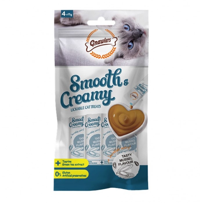 Gnawlers Ton Balığı ve Midyeli Krema Kedi Ödül Maması (4 x 15 g)