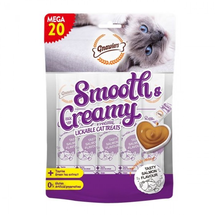 Gnawlers Smooth Creamy Somonlu Krema Kedi Ödülü 300 Gr 20 Li