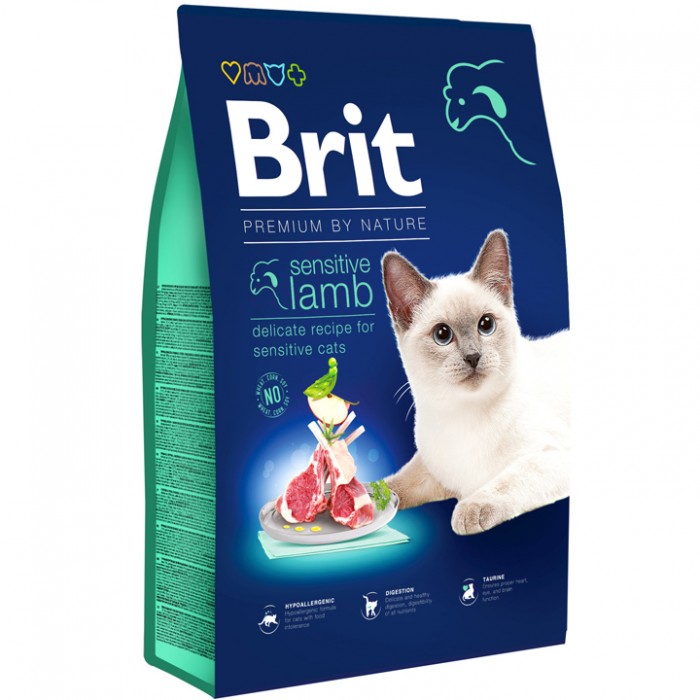 Brit Premium Hypo-Allergenic Sensitive Kuzu Etli Yetişkin Kedi Maması 8KG