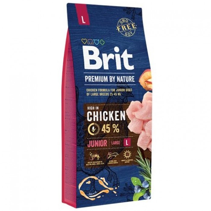 Brit Premium Tavuklu Büyük Irk Yavru Köpek Maması 15KG