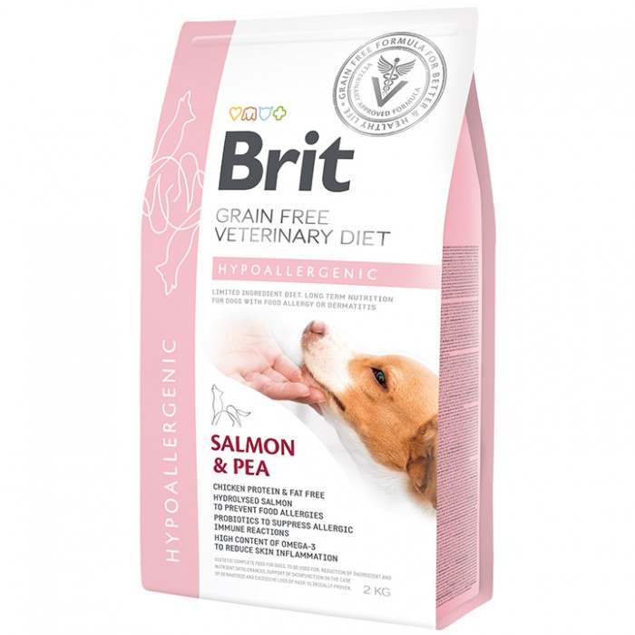 Brit Veterinary Diet HYPO-ALLERGENIC Somonlu Tahılsız Köpek Maması 2KG
