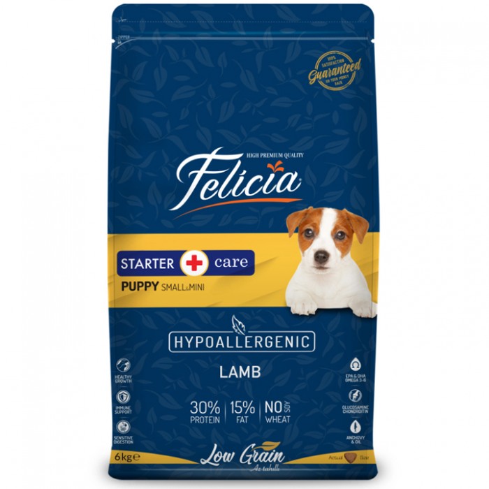 Felicia Az Tahıllı HypoAllergenic Small/Mini Kuzulu Yavru Köpek Maması 6KG