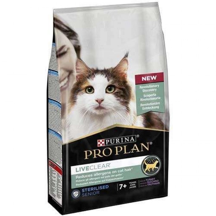 Pro Plan Live Clear Senior Sterilised Hindili Kısırlaştırılmış Yaşlı Kedi Maması 1,4 Kg