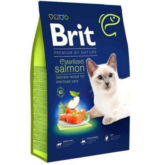 Brit Premium Sterilised Somonlu Kısırlaştırılmış Kedi Maması 8KG