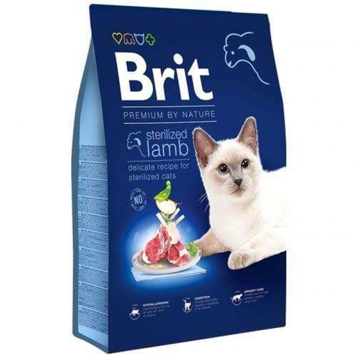 Brit Premium Sterilised Kuzu Etli Kısırlaştırılmış Kedi Maması 8KG