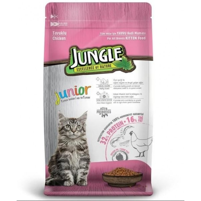 Jungle Tavuklu Yavru Kedi Maması 15 kg