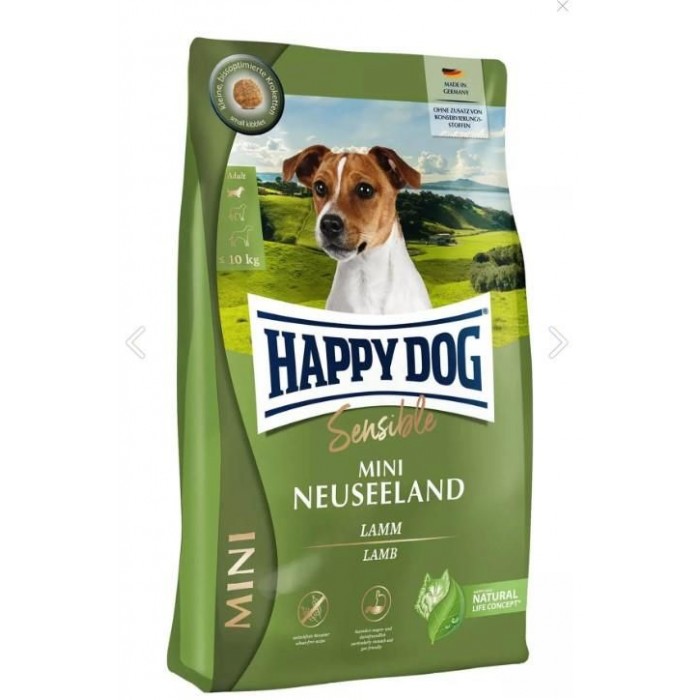 Happy Dog Mini Neuseeland Kuzulu Pirinçli Küçük Irk Köpek Maması 10KG