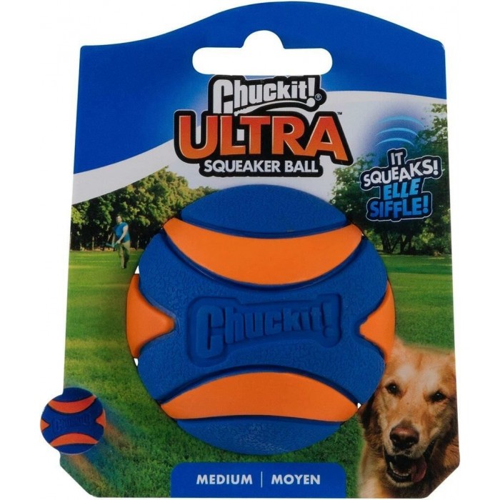 ChuckIt! Utra Squeaker Sesli Köpek Oyun Topu (Orta Boy)