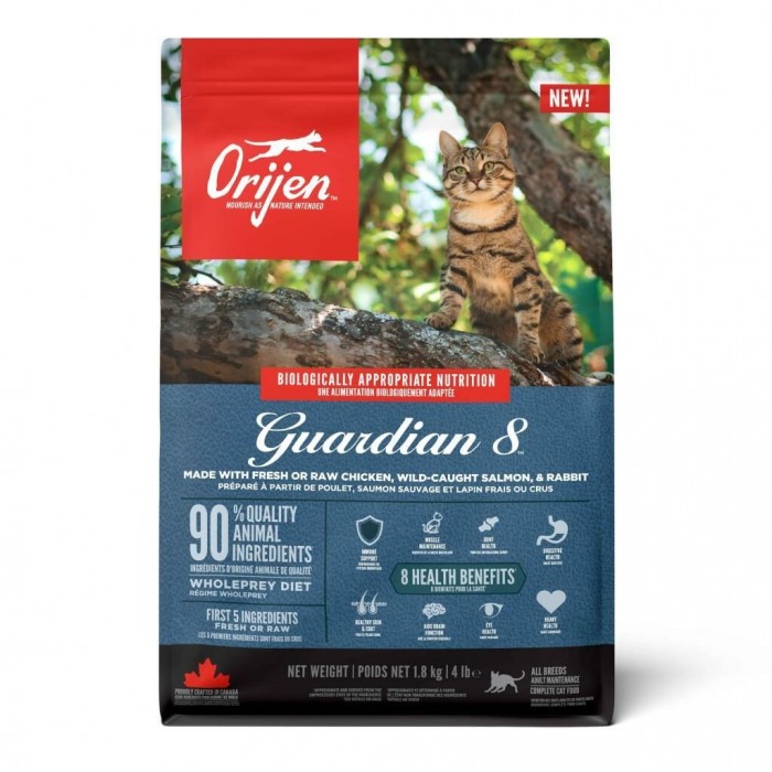 Orijen Guardian 8 - (Tavuk, Somon, Hindi, Ringa, Uskumru) Yetişkin Kedi Maması 1,8KG