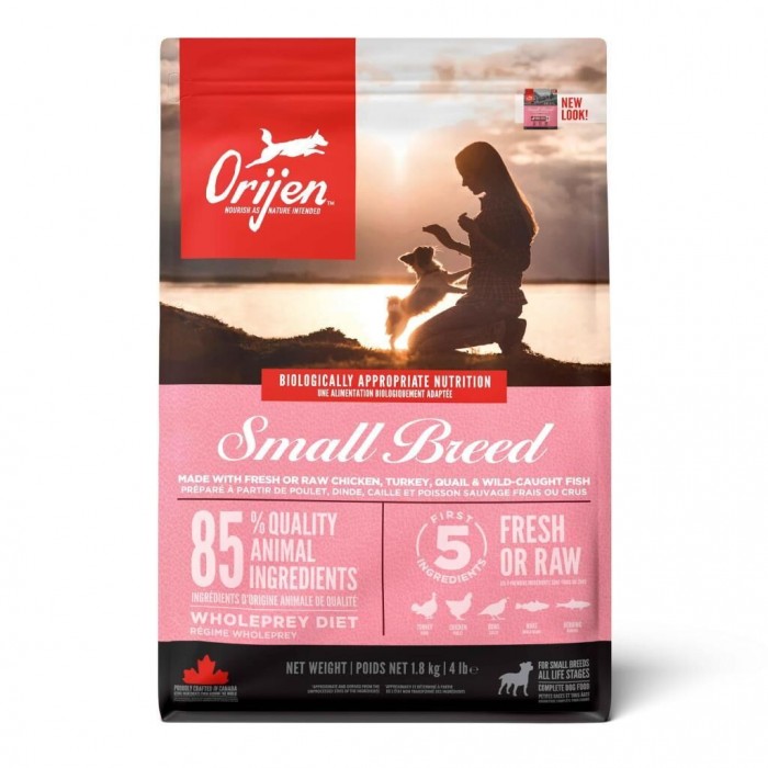 Orijen Small Breed - (Hindili, Tavuklu, Bıldırcınlı, Yumurtalı ve Balıklı) Tahılsız Yavru ve Yetişkin Küçük Irk Köpek Maması 1,8KG