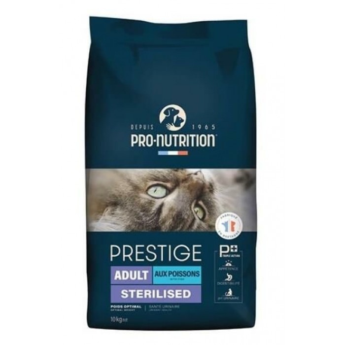 Pro Nutrition Prestige Yetişkin Kısırlaştırılmış Somonlu ve Morina Balıklı Kedi Maması 10 Kg