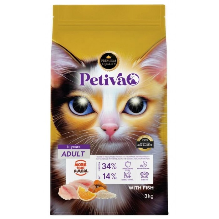 Petiva Yavru Kediler İçin Tavuk Etli Kuru Kedi Maması 3 Kg