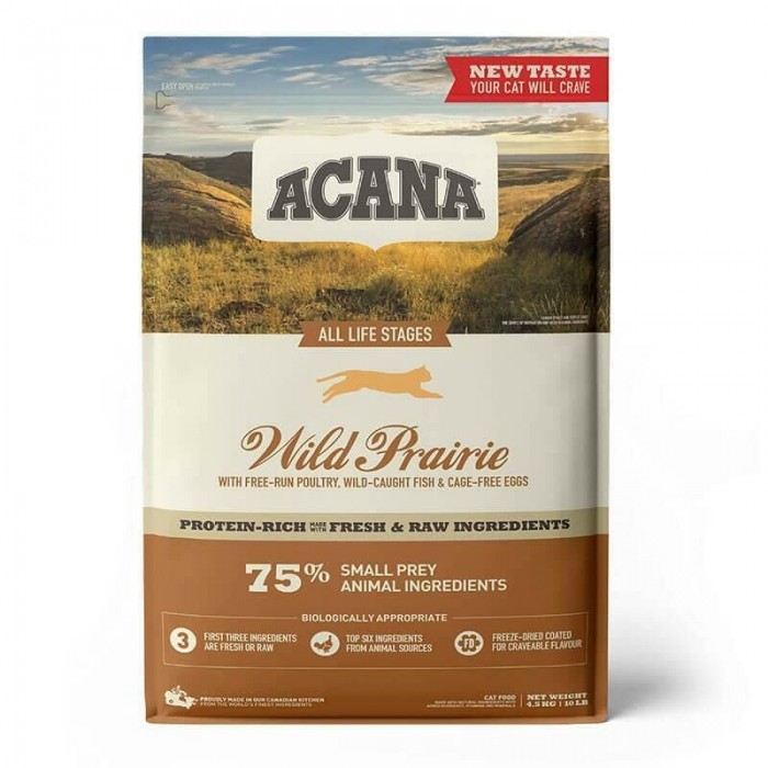 Acana Wild Prairie Tavuklu ve Balıklı Tahılsız Kedi Maması 4,5kg