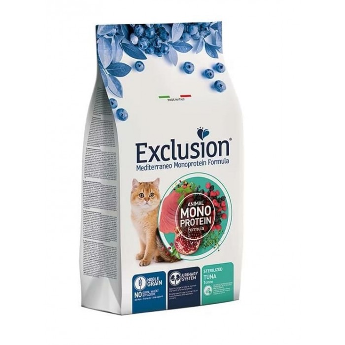 Exclusion Monoprotein Ton Balıklı ve Narlı Düşük Tahıllı Kısırlaştırılmış Kedi Maması 1,5kg