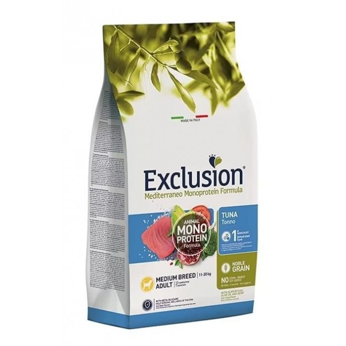 Exclusion Monoprotein Ton Balıklı ve Narlı Düşük Tahıllı Orta Irk Yetişkin Köpek Maması 12kg