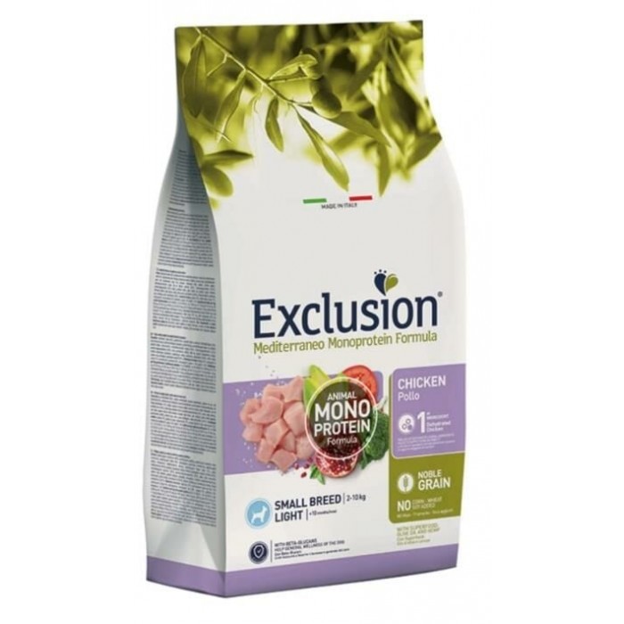 Exclusion Monoprotein Düşük Tahıllı Tavuklu Küçük Irk Light Köpek Maması 2 Kg