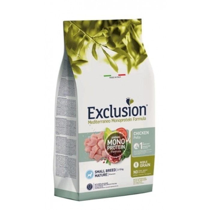 Exclusion Monoprotein Düşük Tahıllı Tavuklu Ve Narlı Küçük Irk Yaşlı Köpek Maması 2 Kg