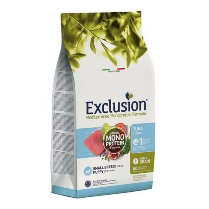 Exclusion Monoprotein Düşük Tahıllı Ton Balıklı ve Narlı Küçük Irk Yavru Köpek Maması 2 kg