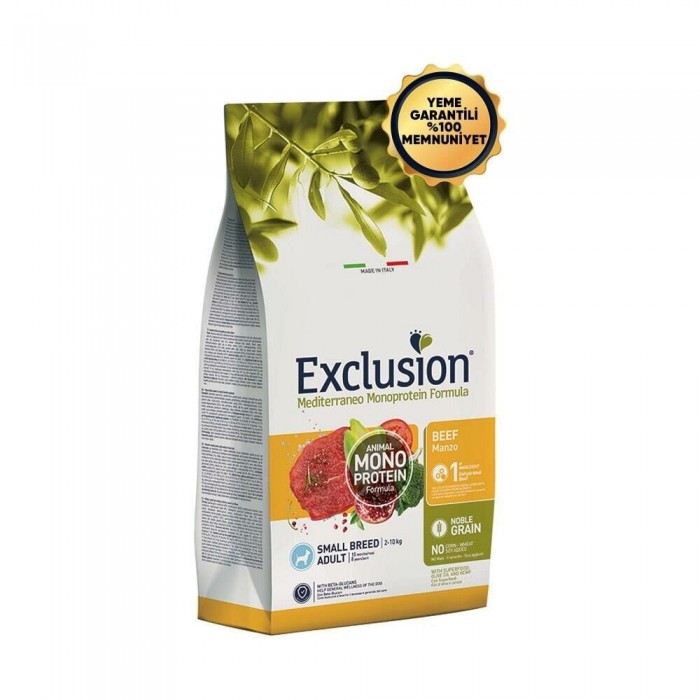 Exclusion Monoprotein Düşük Tahıllı Sığır Etli Ve Narlı Küçük Irk Yetişkin Köpek Maması 2 Kg